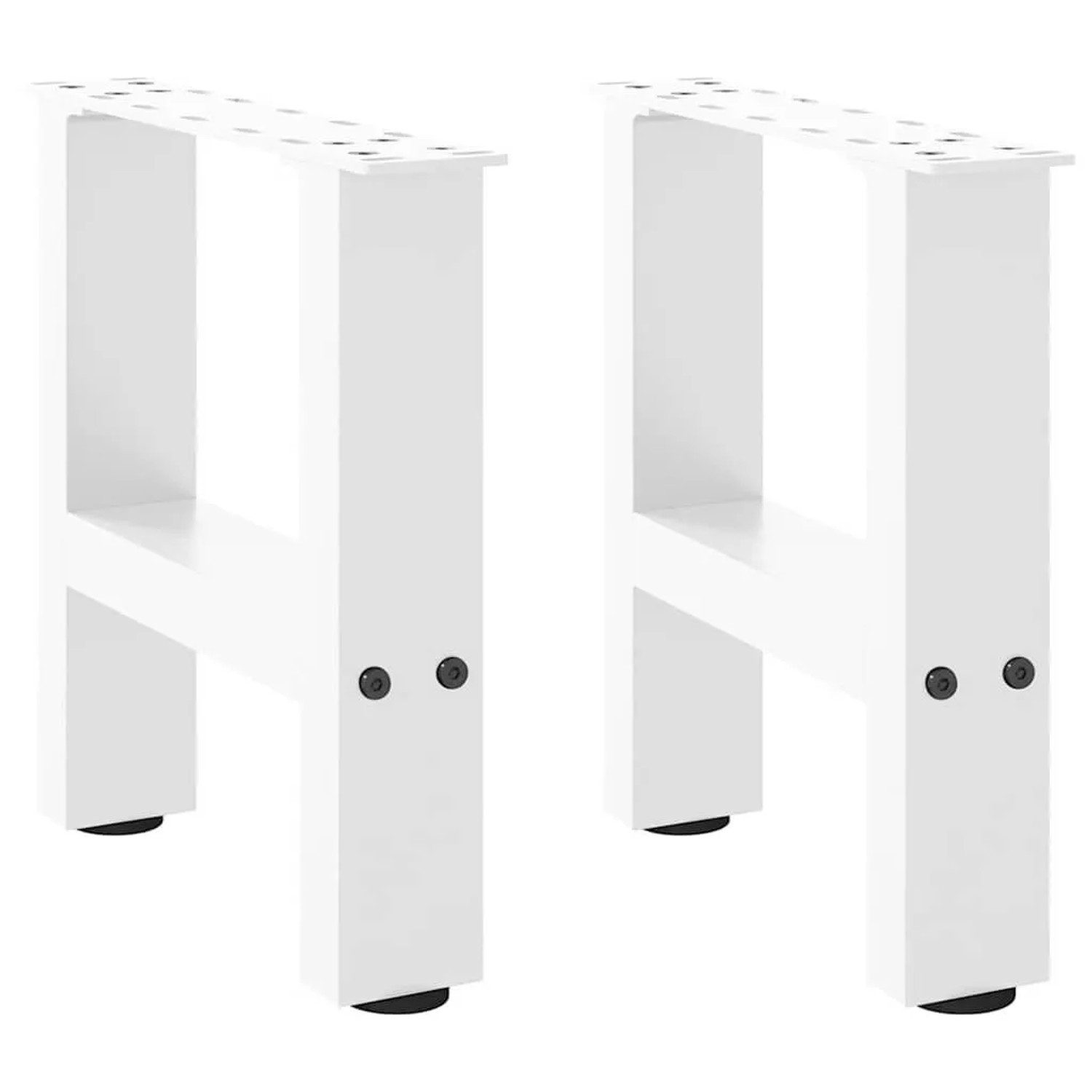 vidaXL Couchtischbeine Weiß 2 Stk 30x30-31 cm Stahl 4013253 günstig online kaufen