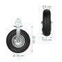 Relaxdays Bockrolle Stahl Gummi Schwarz Silber Luftbereift Schwerlast 35 cm 3,3 kg_4