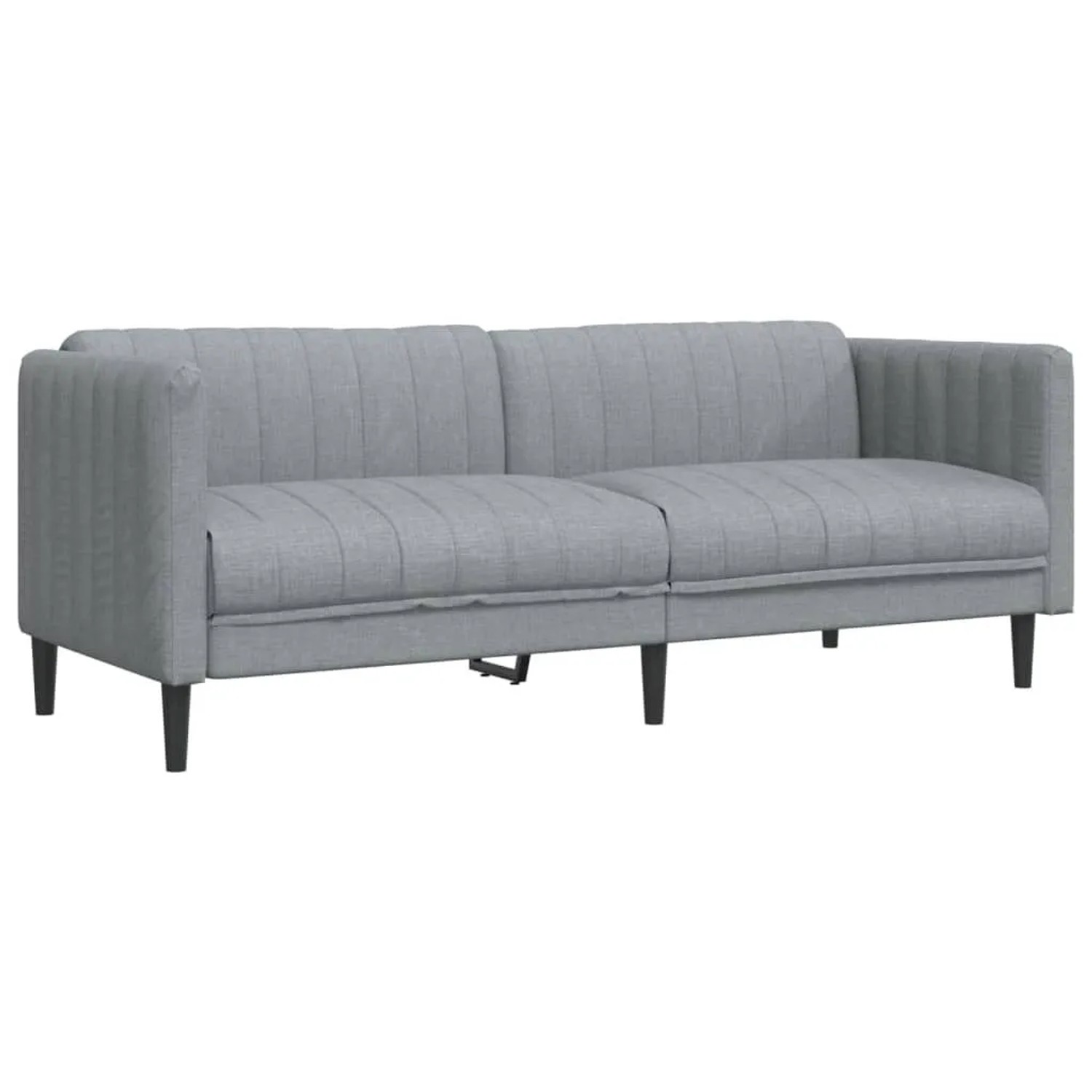 vidaXL Sofa 3-Sitzer Hellgrau Stoff 372613
