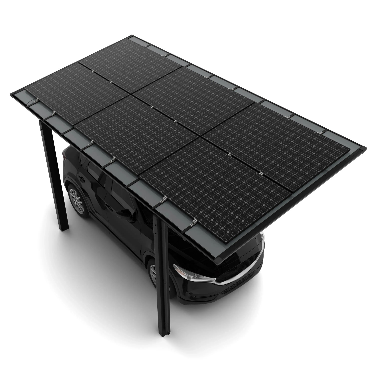 Ximax Solarcarport Linea Typ 80, 555,8 x 304 cm Schwarz 64 kg/m²