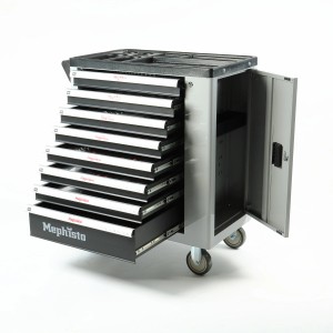 Mephisto XXL Werkzeugwagen mit 8 Schubladen, befüllt, inkl. Rollgabelschlüssel, Werkstattwagen.
