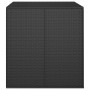 Schwarze VidaXL Garten-Kissenbox aus PE-Rattan, Universalbox für Gartenmöbel-Auflagen.