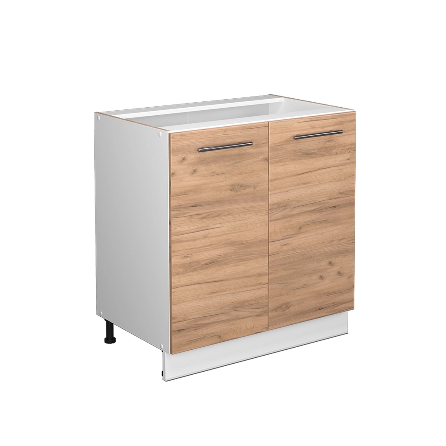 Vicco Spülenunterschrank Fame-Line Goldkraft Eiche/Weiß 80 cm mit Regal ohn günstig online kaufen