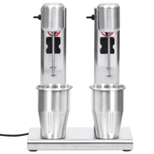 vidaXL Milchshake-Mixer mit Zwei Bechern Edelstahl 2 L 51086