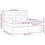 vidaXL Boxspringbett dunkelgrau 200x200 cm mit Matratze, Stoffbett mit Kopfteil und Matratzenauflage.