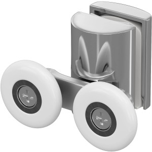 baliv Türlaufrolle, doppelt, verchromt, für Duschkabine Corlo II (4 Stück)