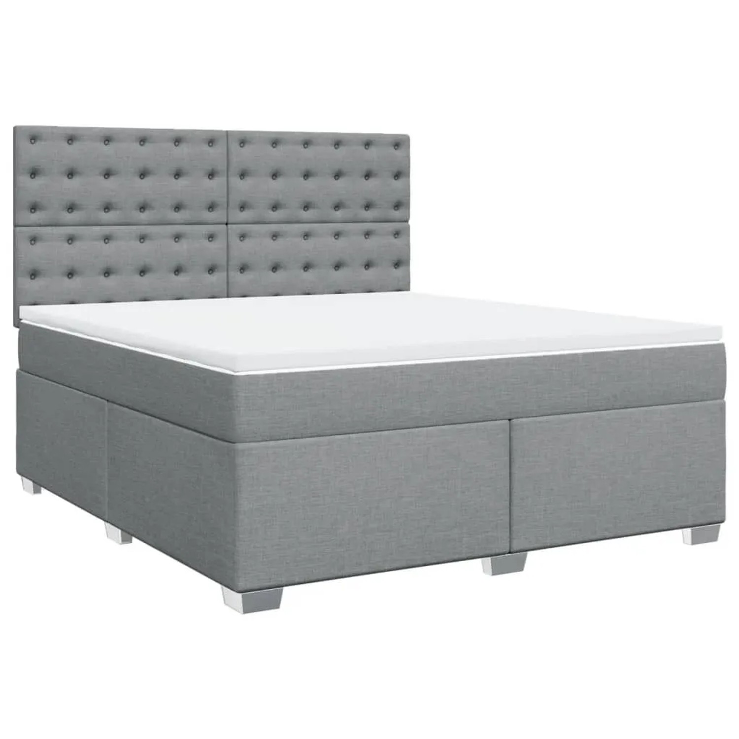 vidaXL Boxspringbett mit Matratze Hellgrau 180x200 cm Stoff 3290581 günstig online kaufen