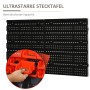 DURHAND Wandregal mit 30 Boxen in zwei Größen, ideal für Werkstatt und Garage.