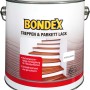 Dose Bondex Treppen- und Parkettlack, farblos, seidenglänzend, für stark beanspruchte Holzflächen.
