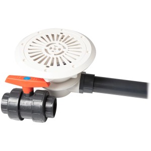 Steinbach Bodenablauf-Set für Beton- und Folienbecken mit Ablauf, Rohr und Kugelhahn.