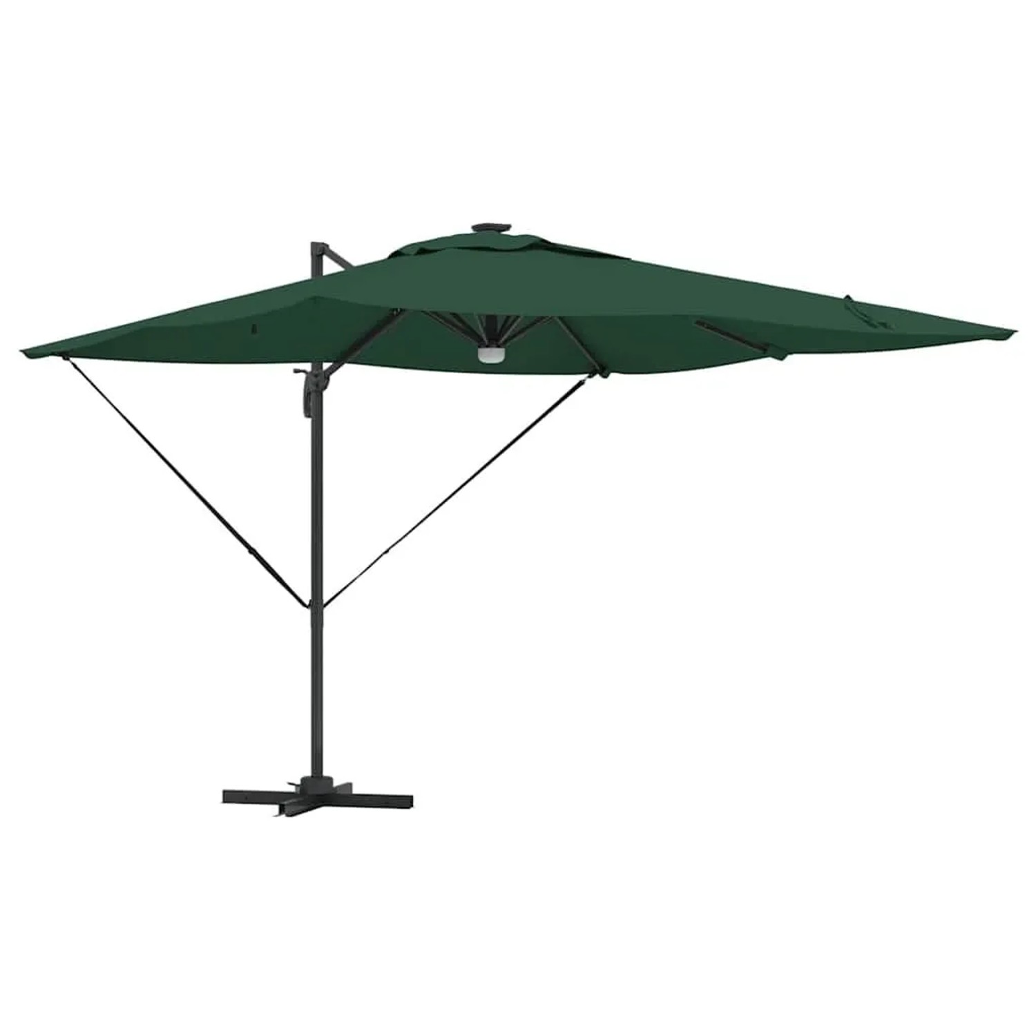 vidaXL Roma Parasol Grün 286 x 284 x 270 cm Aluminium und Polyester 42003352