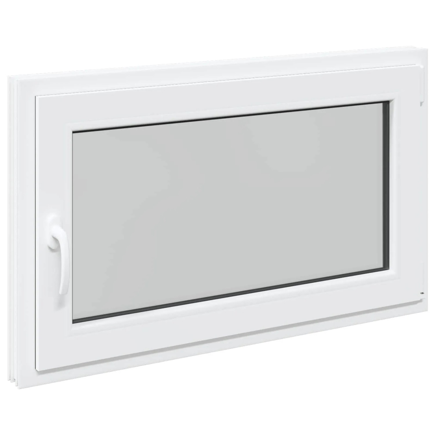 vidaXL Kellerfenster RISOR Weiß 100 x 70 cm PVC und Glas 42047253