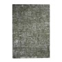 Olivgrüner Kurzflor Teppich im Vintage-Design, 160x230 cm, Used-Look für Wohnbereich.