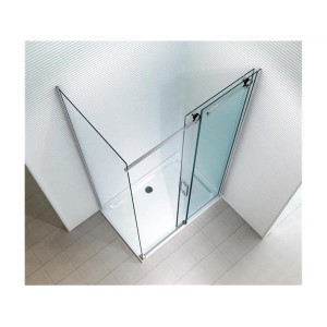 Glas Duschkabine Aphrodite 120x80x195cm mit Schiebetür, Klarglas und flacher Duschwanne.