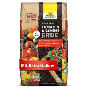 Sack Neudorff Tomaten- und Gemüseerde, torffrei, 40 l. Ideal für Tomaten, Gurken und mehr.