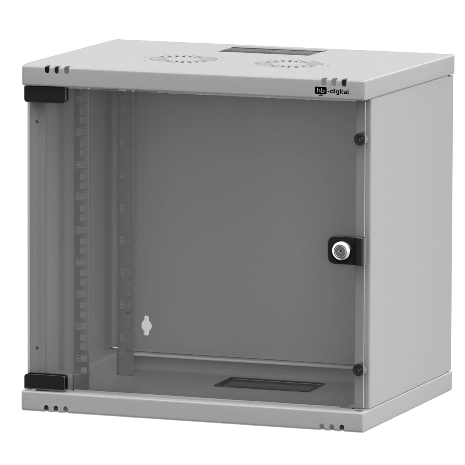 hb-digital Serverschrank 19 Zoll 9HE Wandgehäuse 460x 540x 400 mm IP20 Hell günstig online kaufen