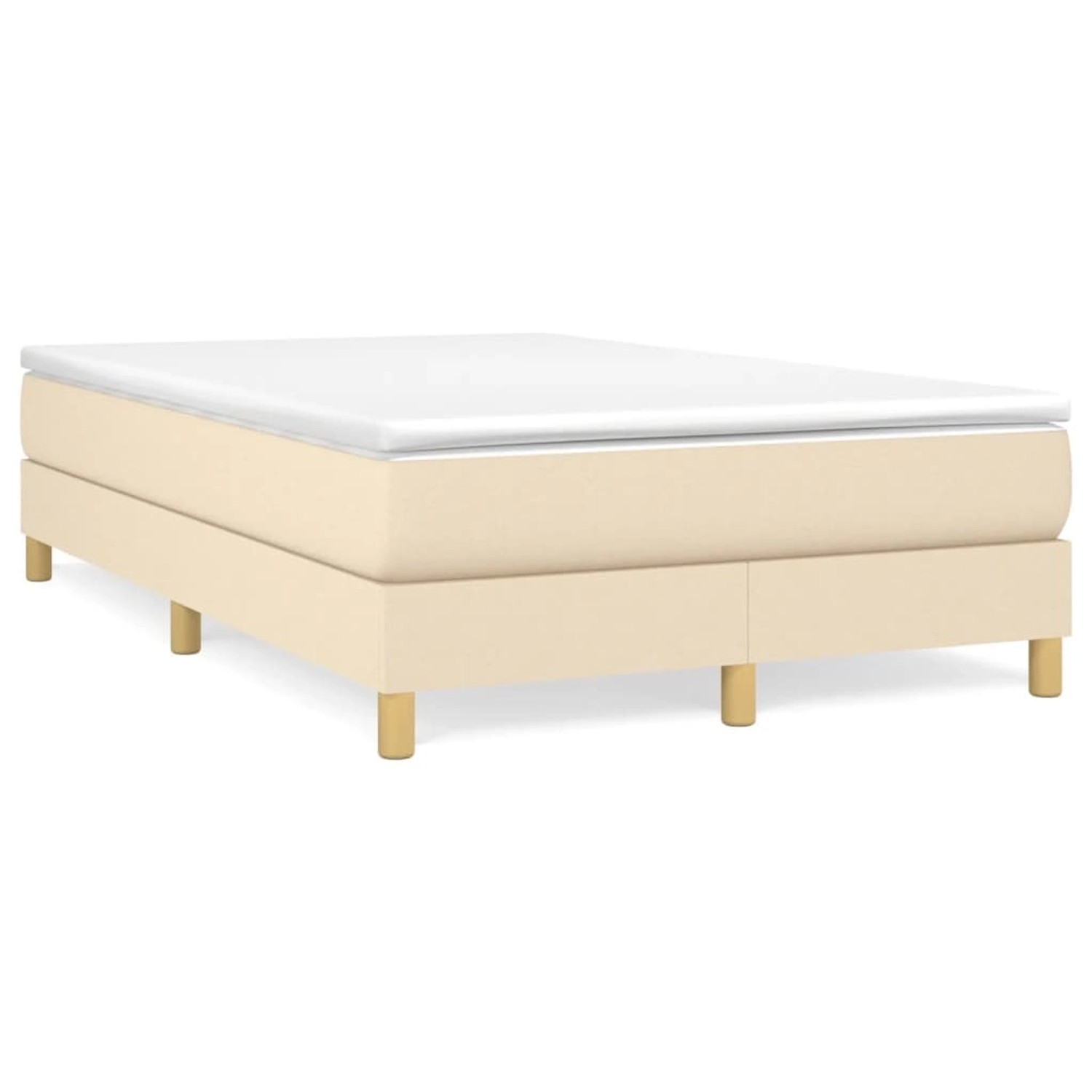 vidaXL Boxspringbett mit Matratze Creme 120x200 cm Stoff1399951 günstig online kaufen