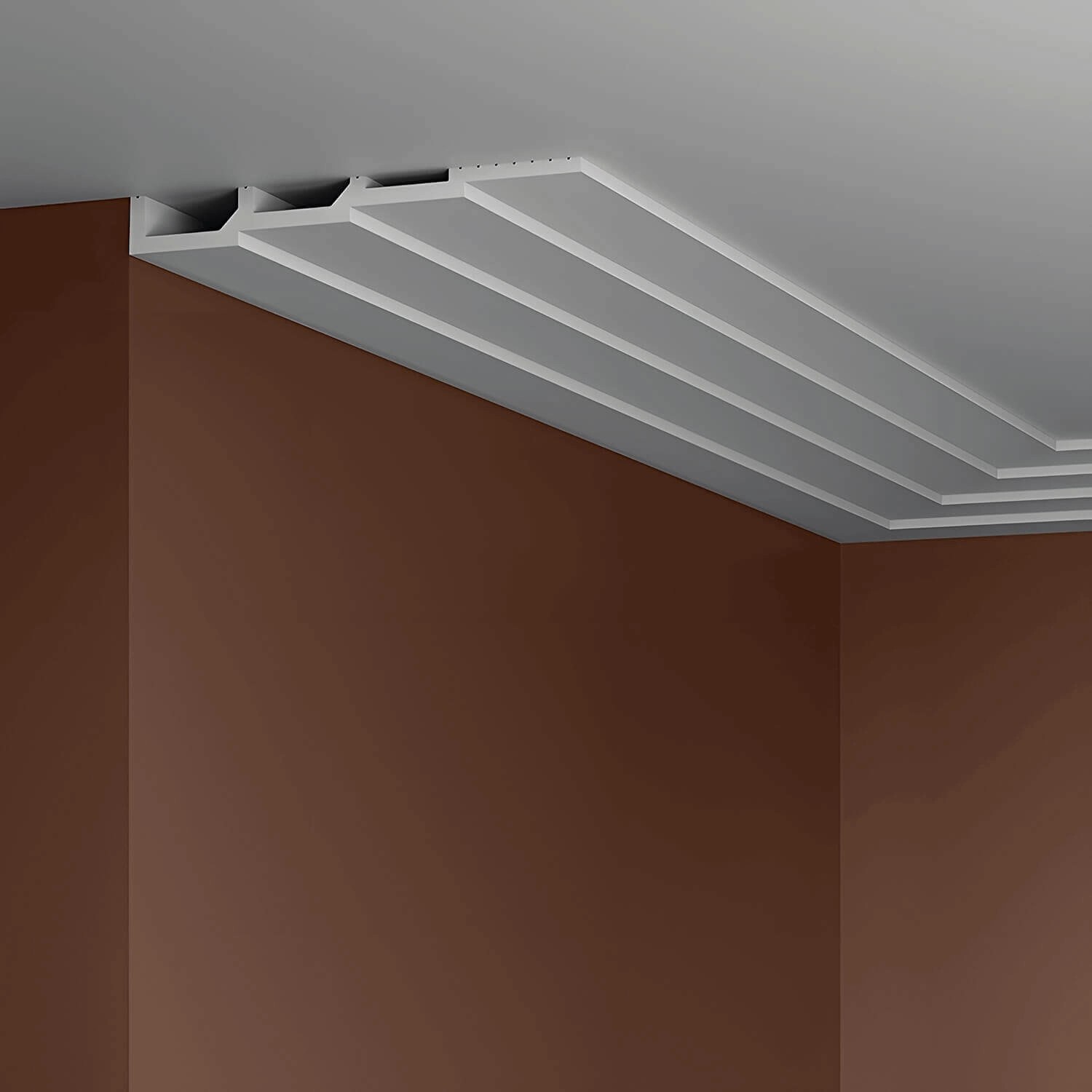 PROFHOME 3D Wandpaneele, weiß, zur Deckenmontage. Zubehör für Paneele.