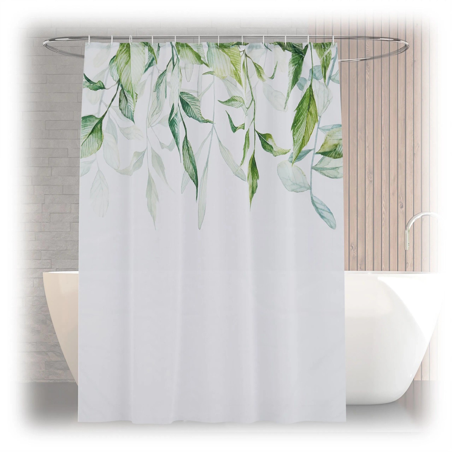Relaxdays Duschvorhang Polyester mit Motiv Wasserabweisend Schimmelresistent 180 cm x 200 cm