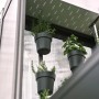 Biohort Pflanzentopf-Set für Gewächshaus Florentina, 3 graue Töpfe mit Kräutern.