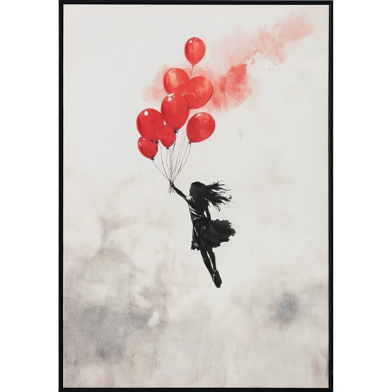 Art Universe Leinwandbild Balloon Girl In The Sky 70 x 100 cm