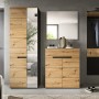 Inn.Furn Garderoben-Set 3-teilig in Eiche und Grau 140 cm Cooper_8