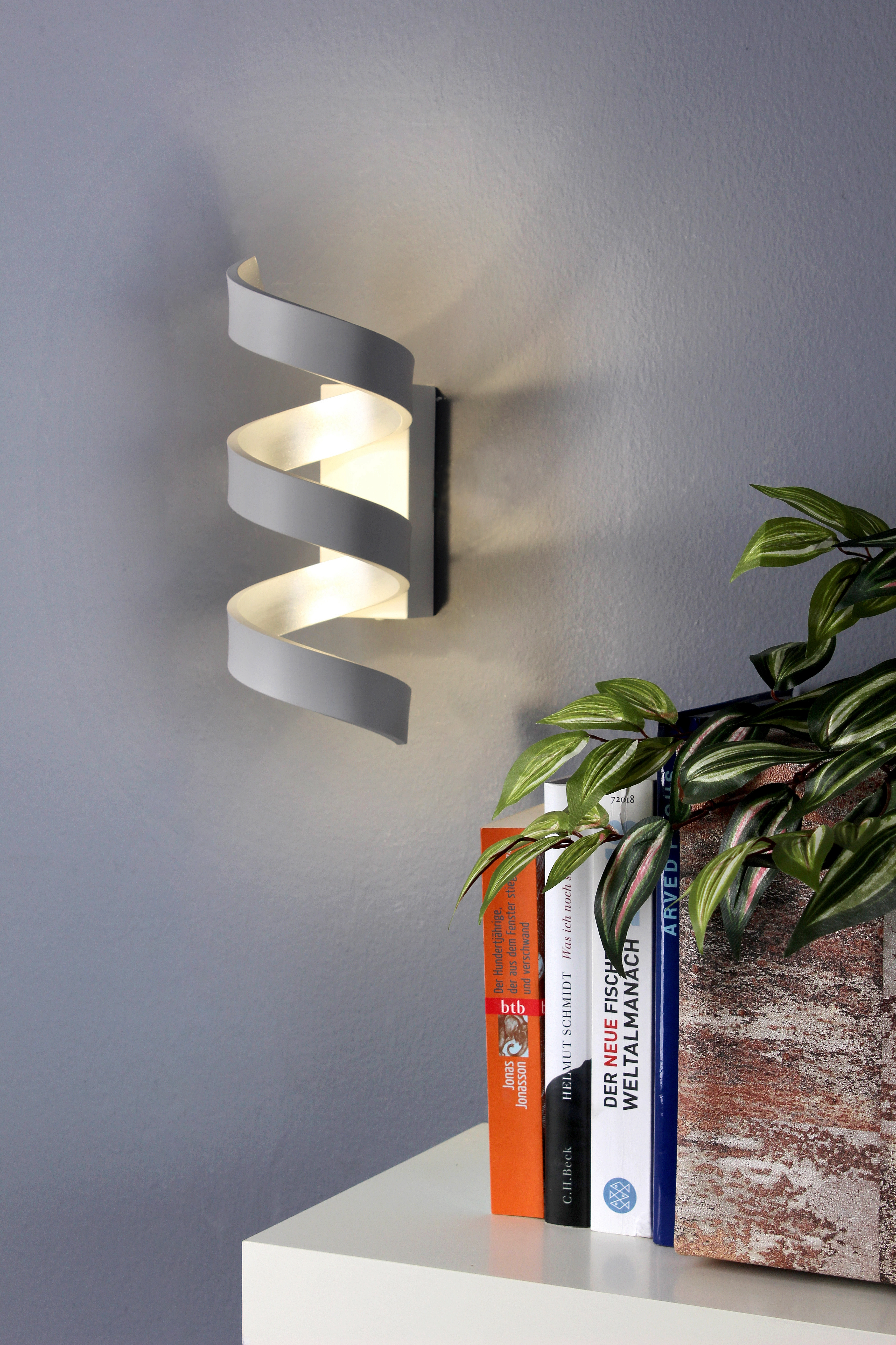 Luce Design LED-Wandlampe Helix Weiß-Silber OBI 13,5 kaufen bei 10 x 26 cm x