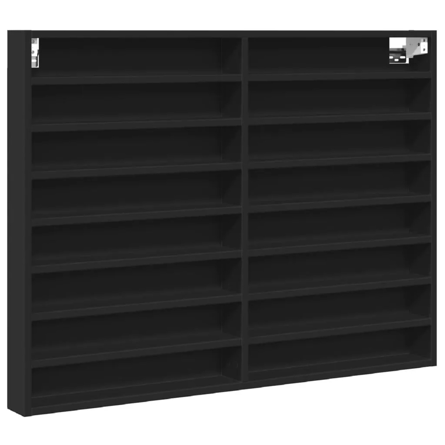 vidaXL Vitrinenschrank Schwarz 100x8,5x75 cm Holzwerkstoff 847934