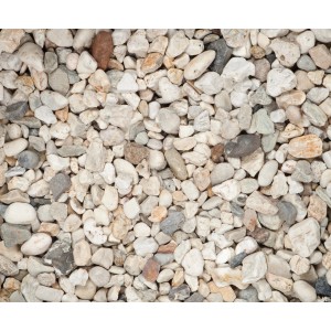 Heller Quarzkies 16-25 mm, ideal für dekorative Gartengestaltung und Wege.