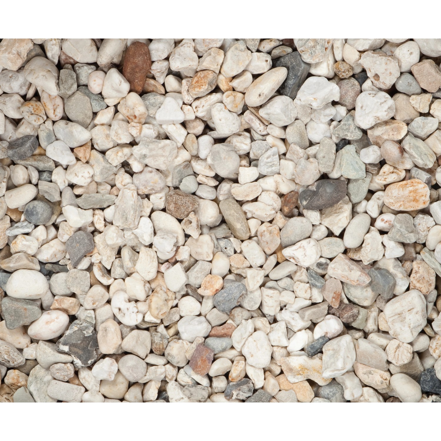 Heller Quarzkies 16-25 mm, ideal für dekorative Gartengestaltung und Wege.