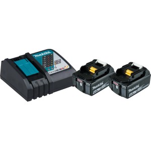 Makita Power Source Kit: 2x 18V Akku, Ladegerät mit USB-Anschluss.