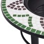 Grüne vidaXL Feuerstelle mit Mosaik-Tischplatte (68 cm) für Garten & Terrasse.