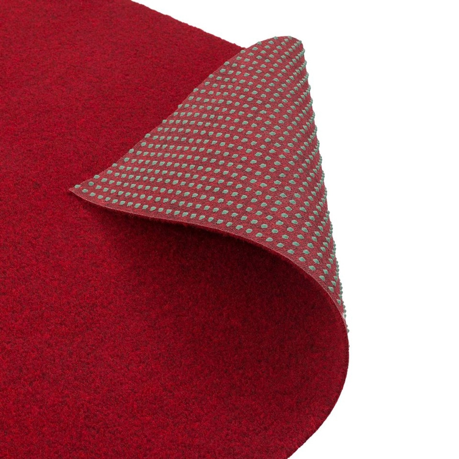 Roter Snapstyle Kunstrasen Rasenteppich Kingston (200x100cm) mit Noppen für Drainage.