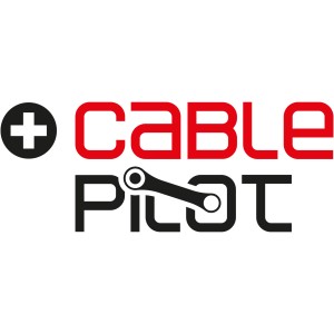 Cable Pilot Logo für Brennenstuhl Kabeltrommel, rot und schwarz.