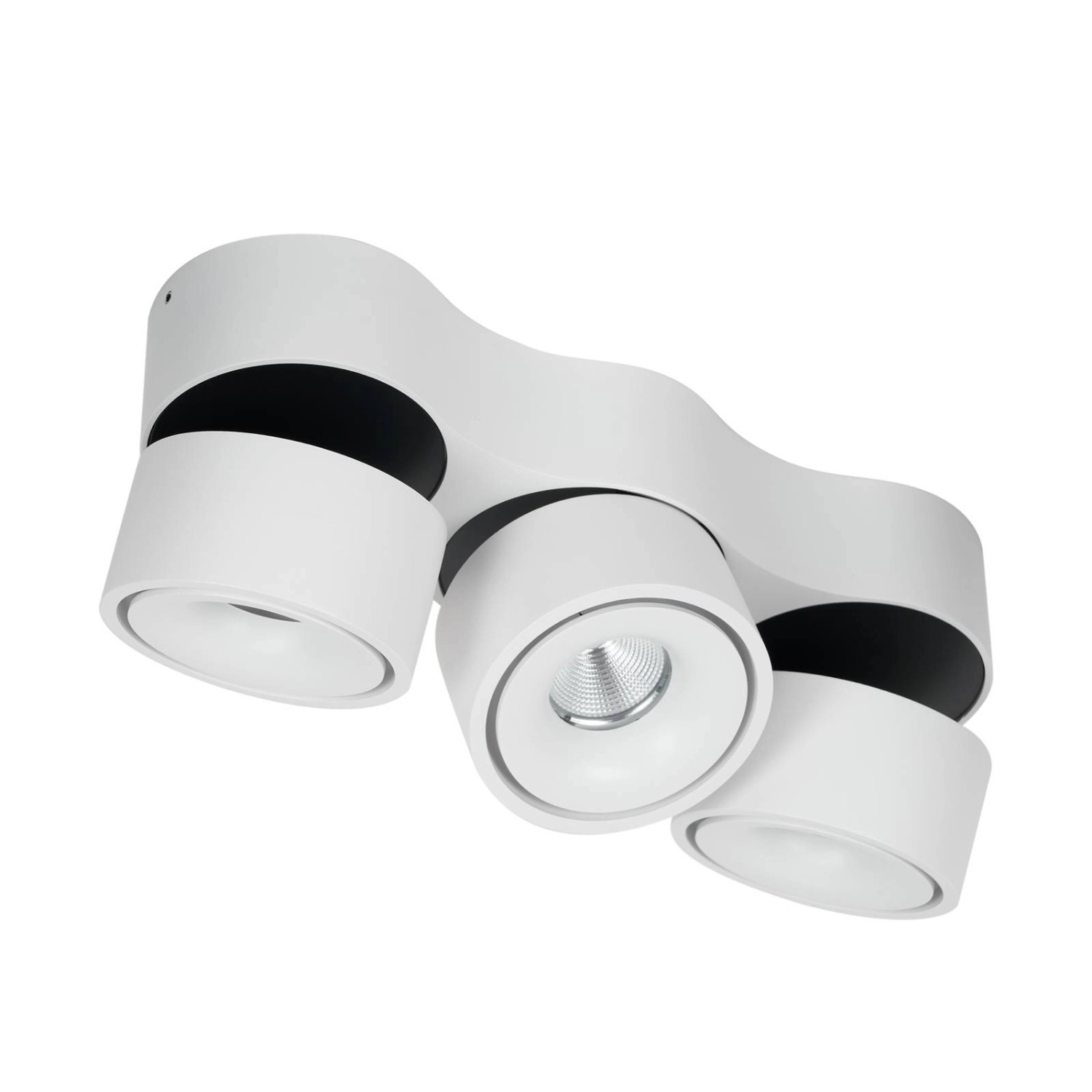 Arcchio LED Deckenleuchte Rotari 10008669 Modern in Weiß aus Aluminium 3-fl günstig online kaufen