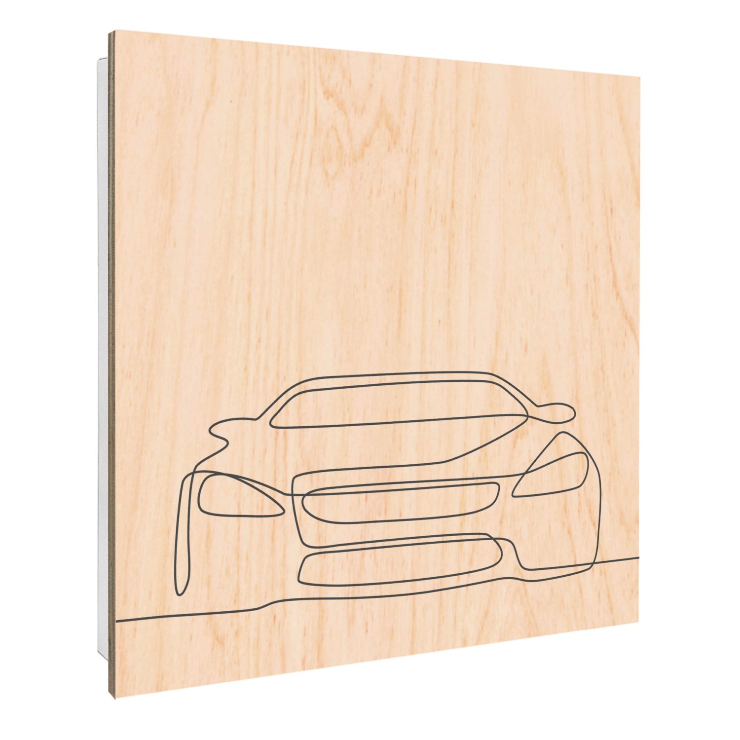 Banjado Großer Schlüsselbox Holz 30x30cm Weiß Scharnier Rechts 50 Haken Sch günstig online kaufen