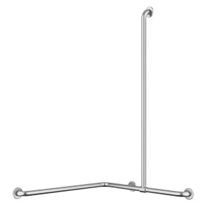 Delabie DUHA Duschhandlauf mit verschiebbarer Brausestange Ø32 mm Edelstahl Seidenglanz.