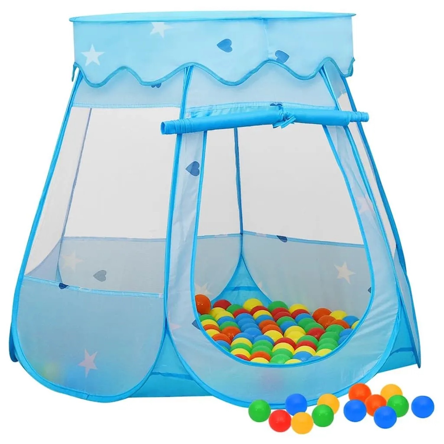 vidaXL Kinder-Spielzelt mit 250 Bällen Blau 102x102x82 cm 3107721