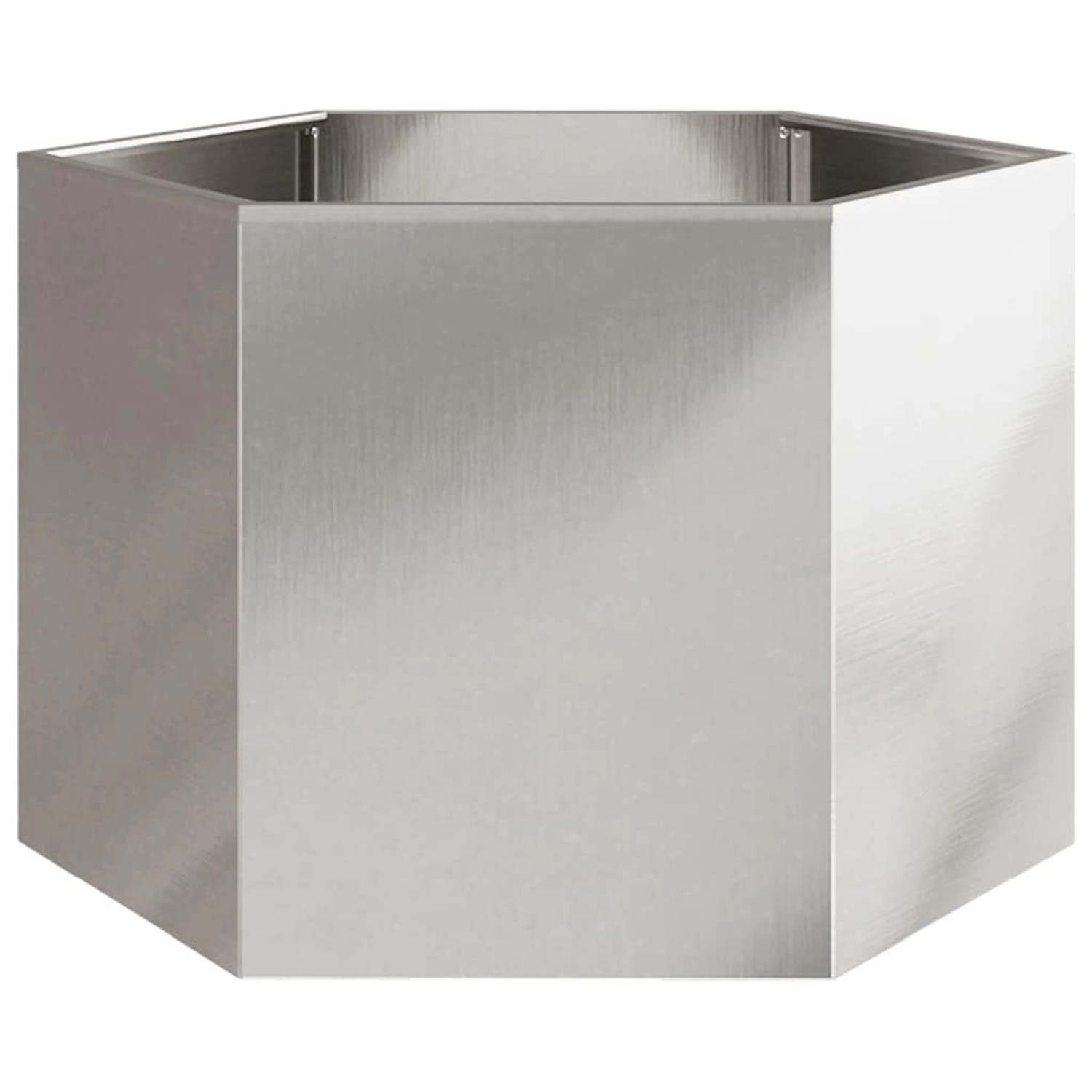vidaXL Pflanzkübel Sechseckig 69x60x45 cm Edelstahl 851126 günstig online kaufen
