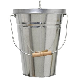 Firefix Mehrzweckeimer, verzinkt, mit Deckel und Tragegriff, ca. 15 Liter Fassungsvermögen.