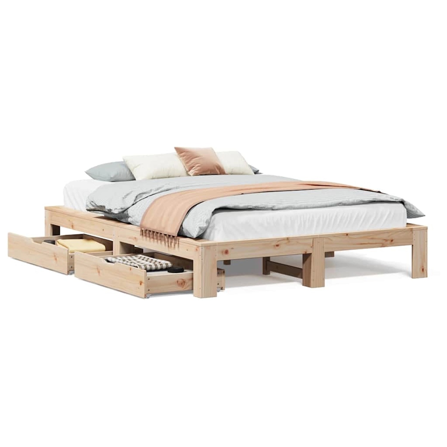 vidaXL Massivholzbett ohne Matratze 160x200 cm Kiefernholz 3308993 günstig online kaufen
