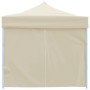 Cremefarbenes vidaXL Faltzelt 3x9m mit 8 Seitenwänden für Partys und Events.