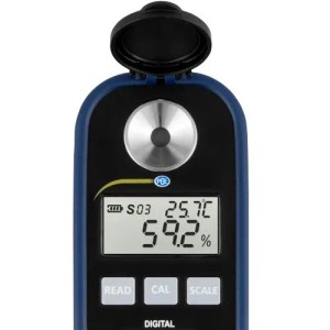 PCE Instruments Fruchtzucker Refraktometer DRB 2 zur Messung des Zuckergehalts.