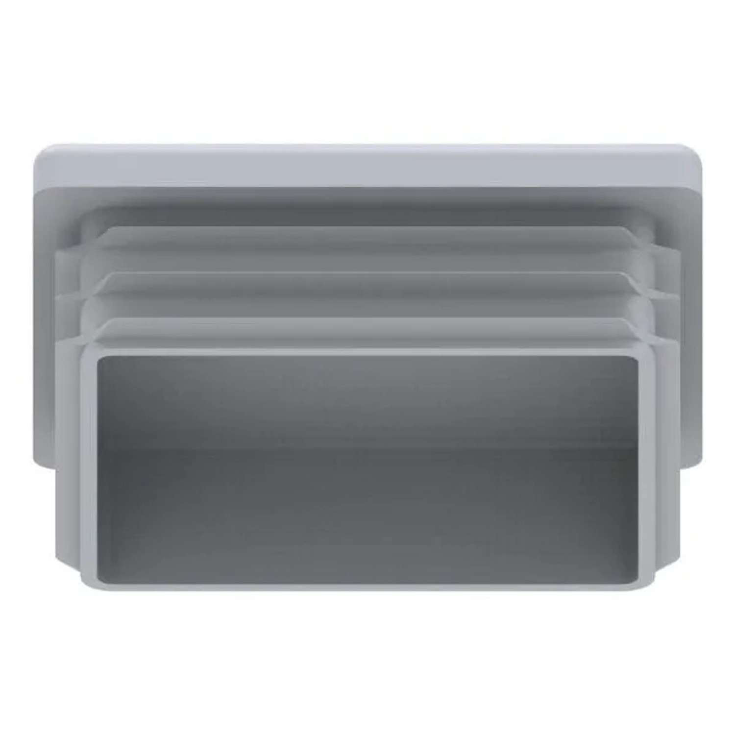 FeNau Kunststoffkappe Kunststoff Für Quadratrohr 60 X 60 mm Wandstärke 3,0 mm Grau