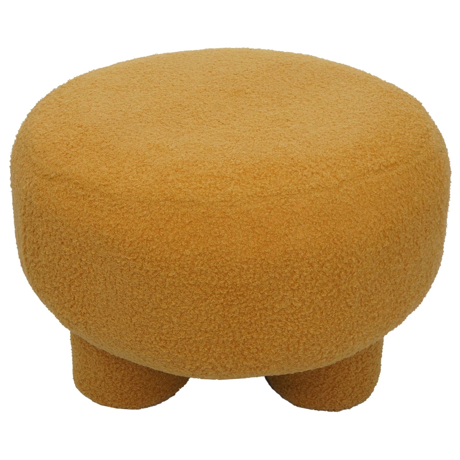 MCW Hocker Q49 Stoff/Textil Bouclé 55cm Senfgelb