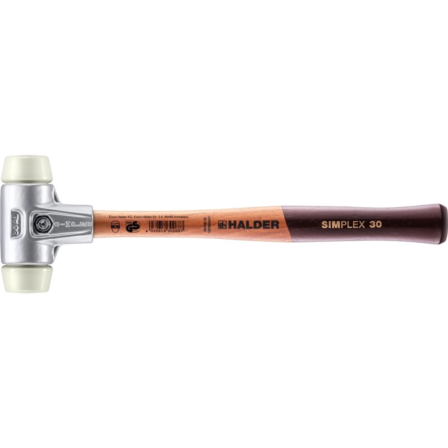 Halder Simplex Schonhammer Ø 30 mm Nylon mit Aluminiumgehäuse günstig online kaufen