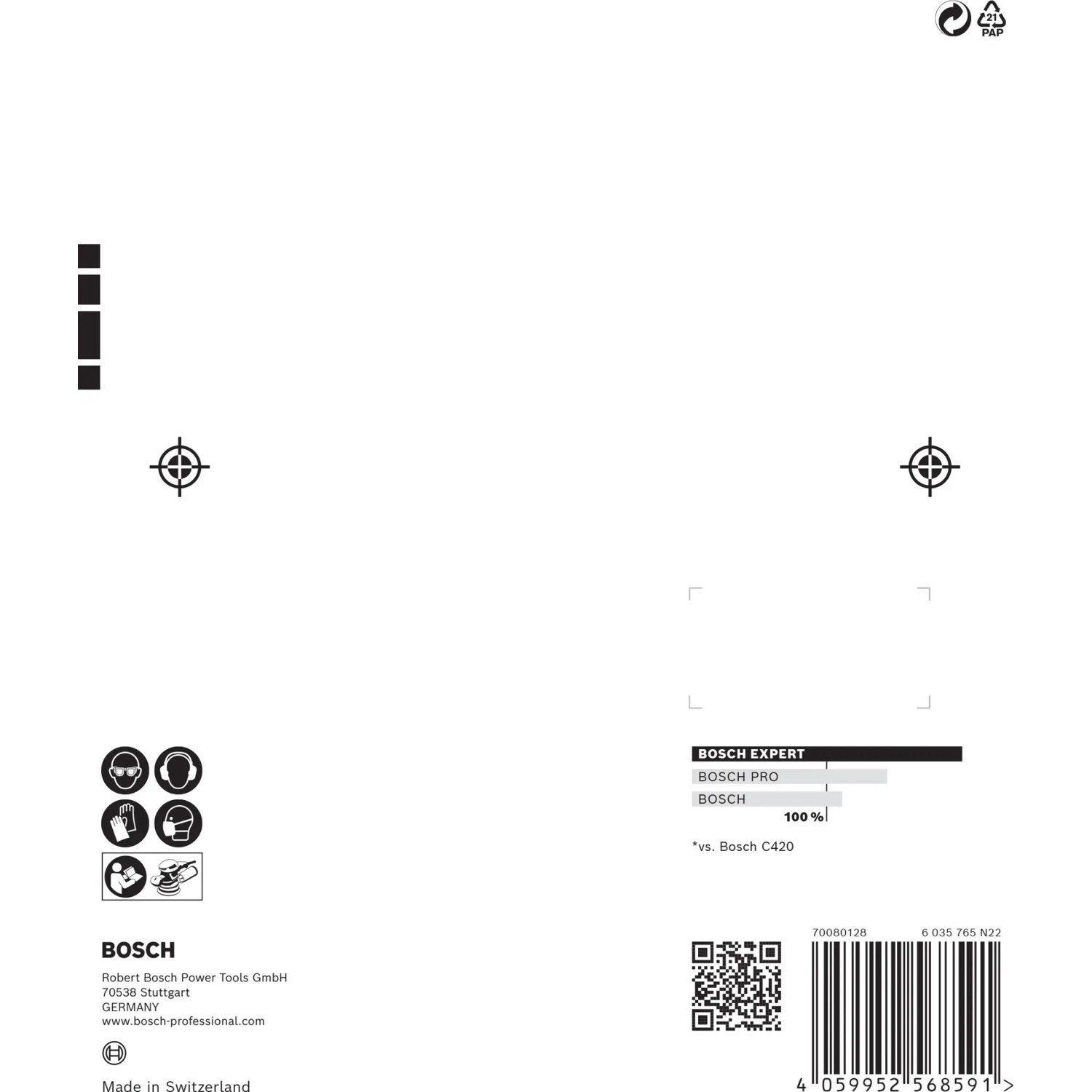 Bosch Expert M480 Schleifblatt-Set, Ø 150mm, K80-180, 7-teilig, für Exzenterschleifer.