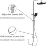 Wenko Duschsystem Softwater Chrom mit Kopf- und Handbrause, Duschstange aus Edelstahl.
