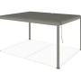Freistehende, taupefarbene Cazeboo Piana Bioklimatische Pergola 4x3m aus Aluminium.