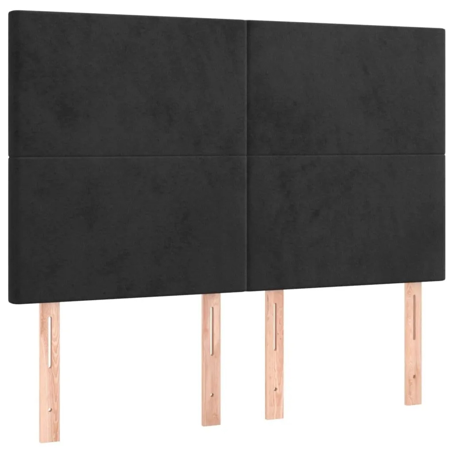 vidaXL Kopfteil Schwarz 144x5x118/128 cm Samt 3116102